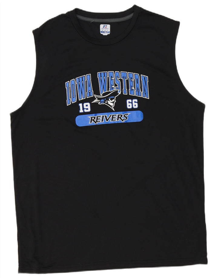 Russell atletski muški Dri-Power grafički prsluk XL crni