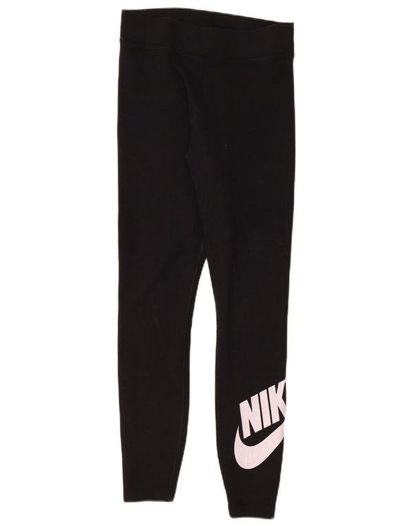 Nike ženske grafičke tajice UK 12 Srednje crni pamuk