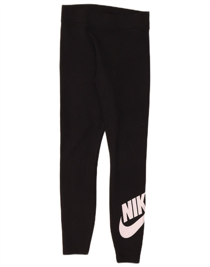 Nike ženske grafičke tajice UK 12 Srednje crni pamuk