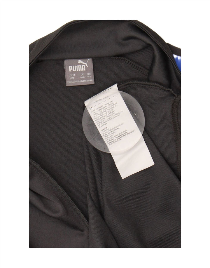 PUMA Boys Zip Neck Pullover Tracksuit Top 11-12 Years Grey Colourblock Vintage Puma and Second-Hand Puma from Messina Hembry 
