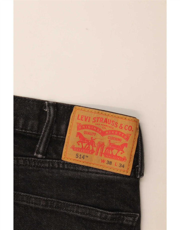 Levi's muške 514 ravne traperice W38 L34 crni pamuk