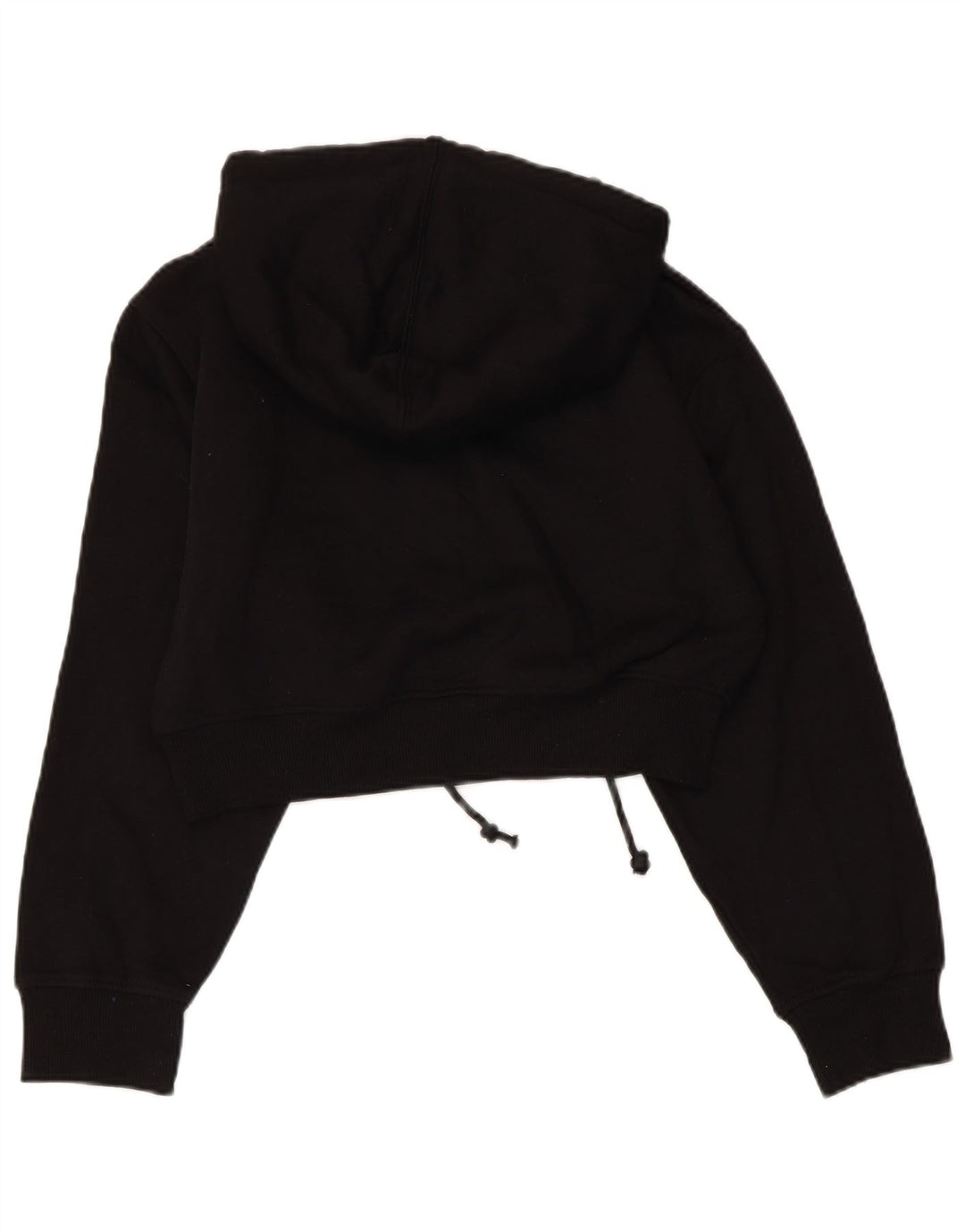 ZARA ženski kratki džemper s kapuljačom UK 10 Mali crni poliester