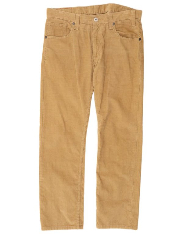 Levi's muške 504 ravne hlače od samta W36 L32 bež pamuk
