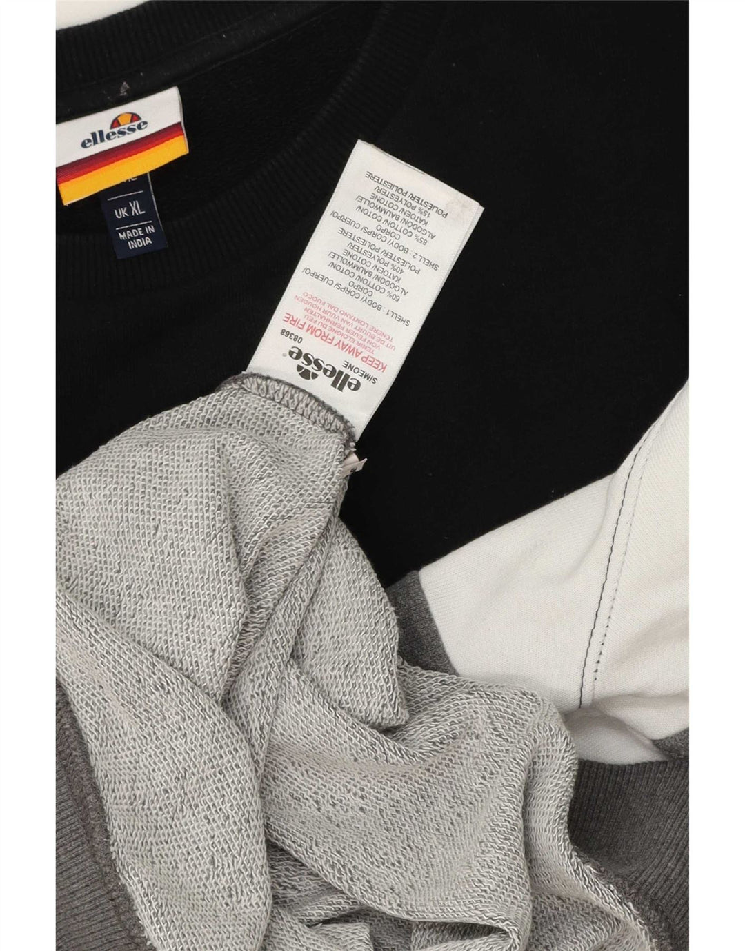 Ellesse muški džemper XL sivi pamuk u boji