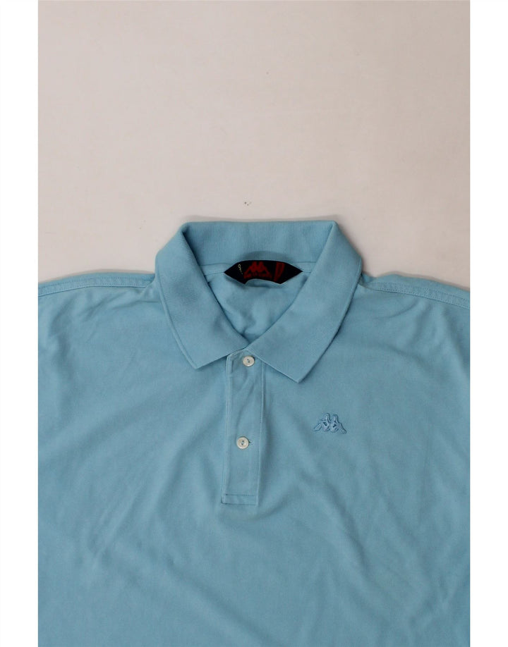 KAPPA Mens Polo Shirt 2XL Blue Cotton Vintage Kappa and Second-Hand Kappa from Messina Hembry 