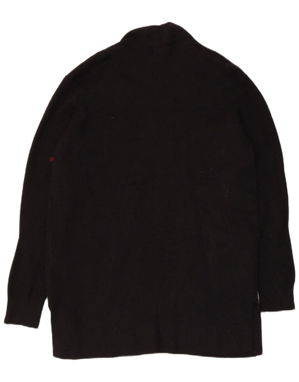 Marks & Spencer Womens Longline Open Cardigan Sweater UK 14 Medium Black