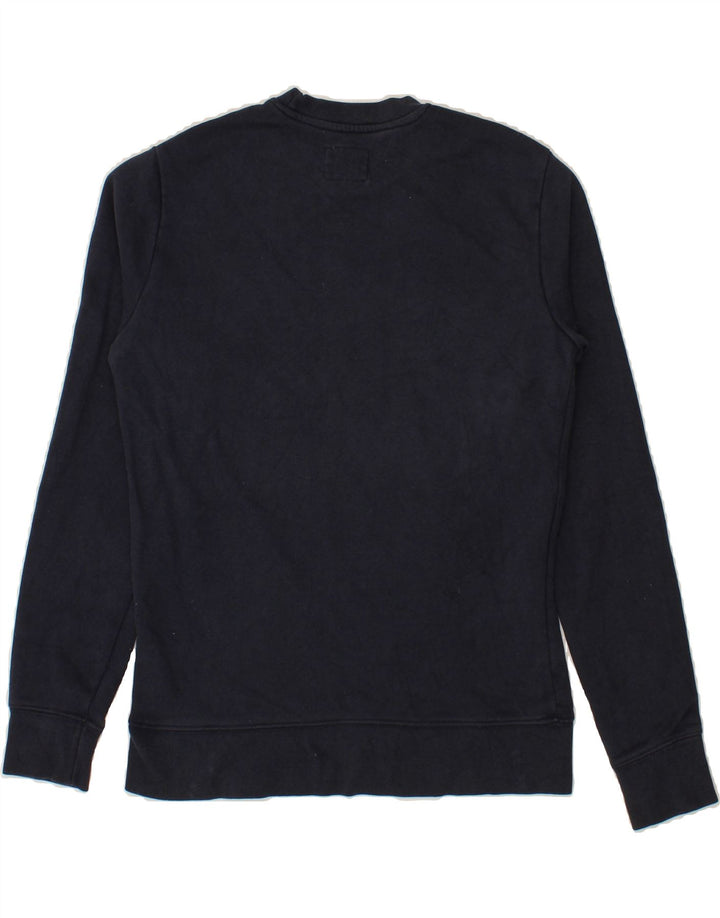 CHAMPION Mens Graphic Sweatshirt Jumper Small Navy Blue Cotton Vintage Champion and Second-Hand Champion from Messina Hembry 