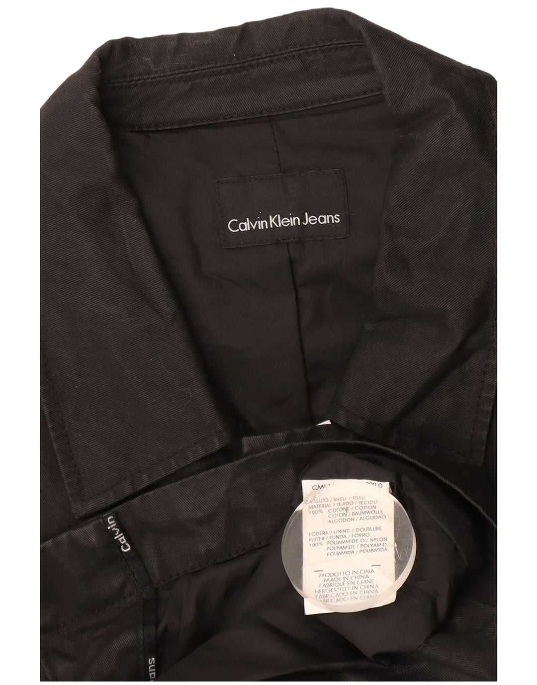 Calvin Klein muška vojna jakna UK 38 srednji crni pamuk