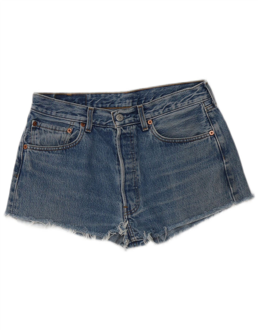 Levi's ženske 501 traper vruće hlačice W32 velike plave pamučne boje