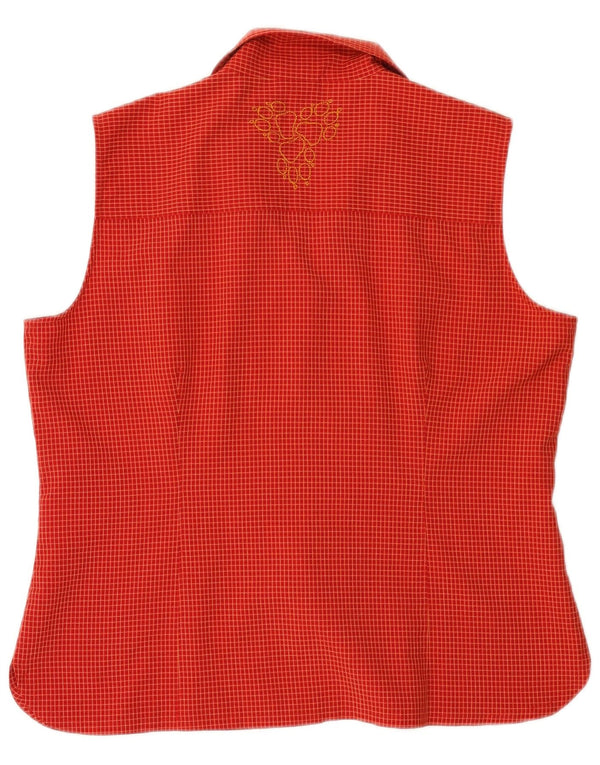 Jack Wolfskin ženska putna grafička košulja bluza UK 14/16 veliki crveni karirani