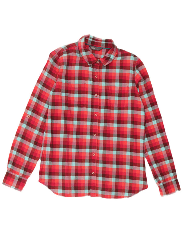 The North Face ženska flanelska košulja UK 16 pamuk s velikim crvenim karirama