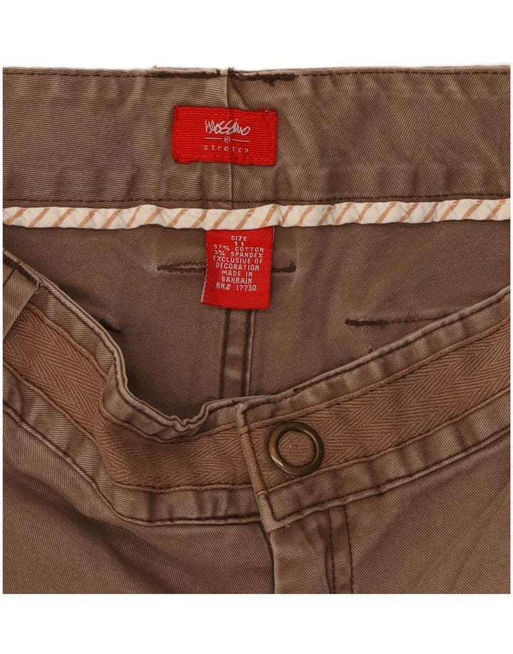 MOSSIMO Ženske bootcut ležerne hlače US 11 Large W32 L31 Smeđi pamuk