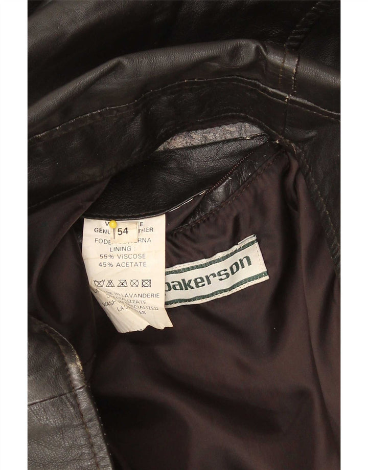 Vintage muška kožna jakna IT 54 2XL smeđa