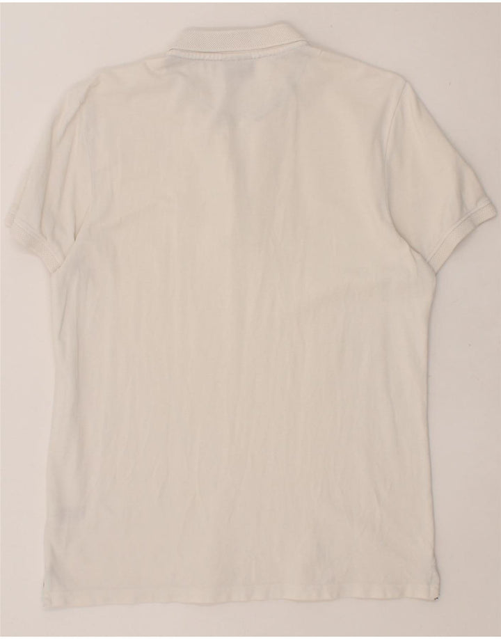 LEE Womens Polo Shirt UK 16 Large White Cotton Vintage Lee and Second-Hand Lee from Messina Hembry 