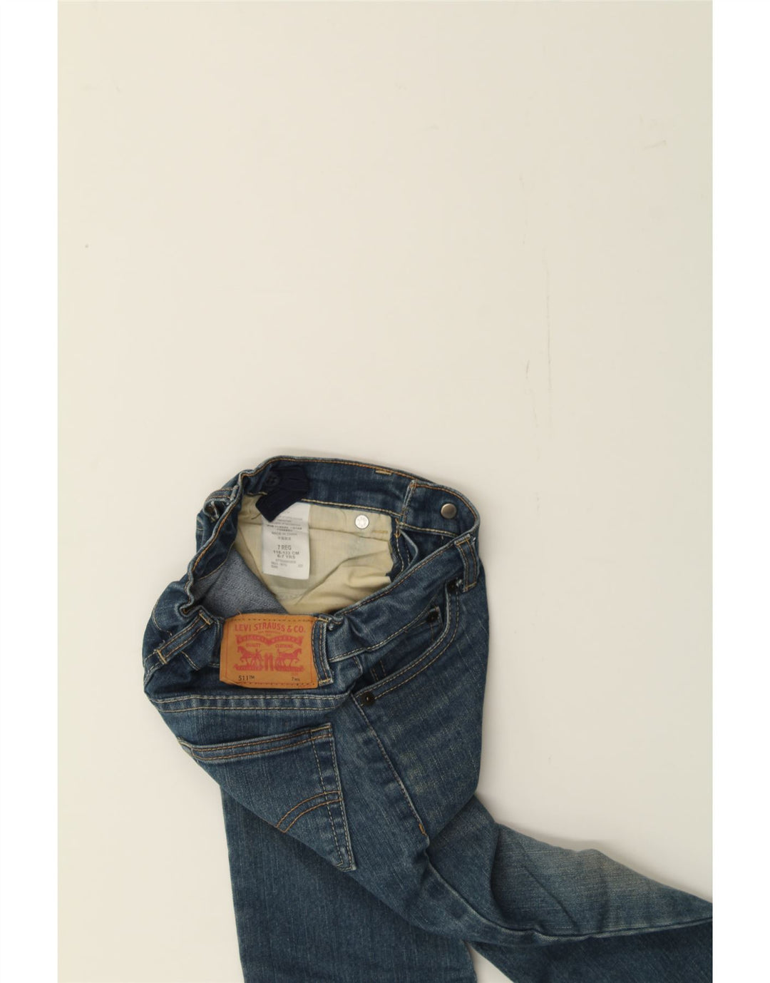 LEVI'S Boys 511 Slim Jeans 6-7 Years W24 L20 Blue Cotton Vintage Levi's and Second-Hand Levi's from Messina Hembry 