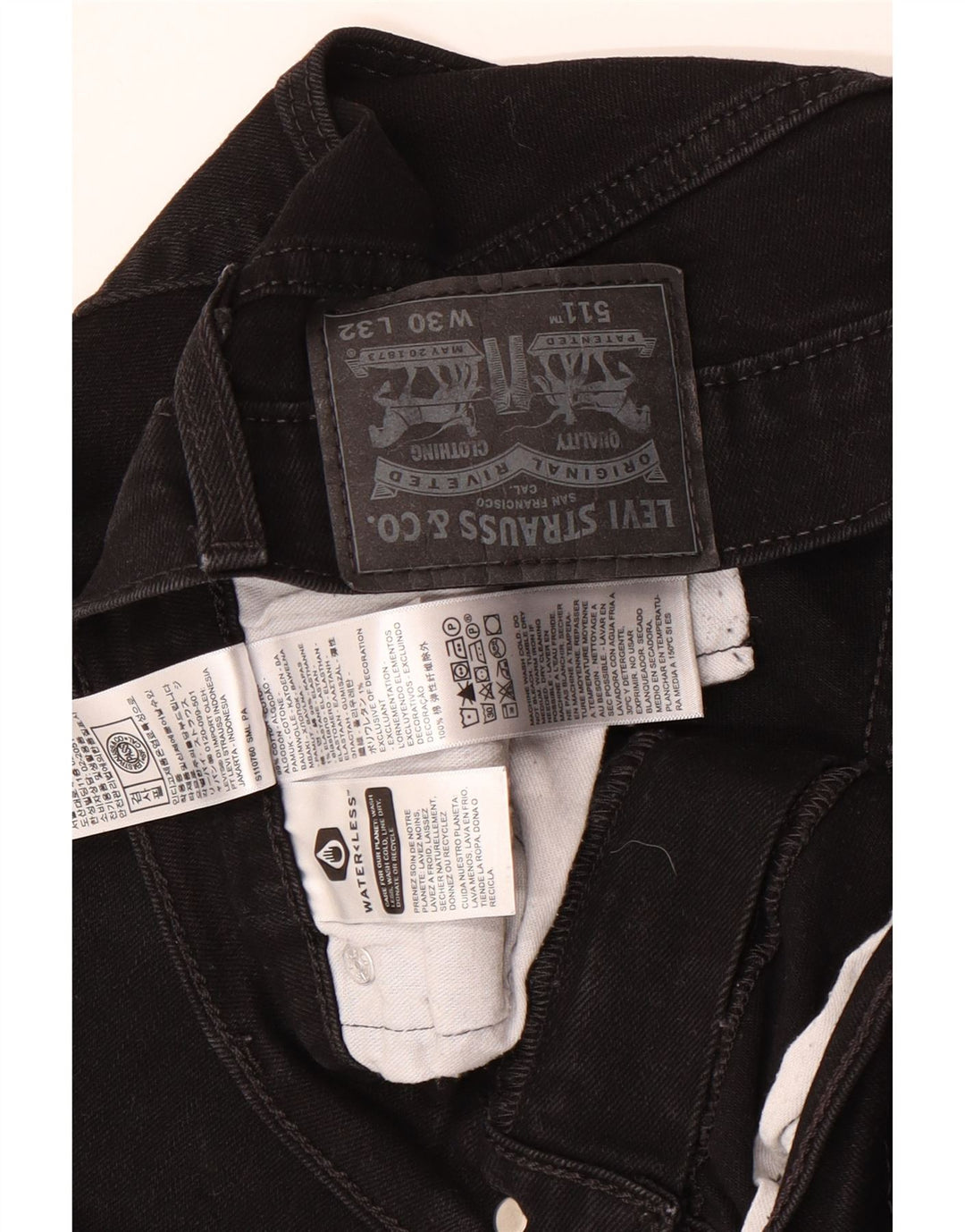 Levi's muške 511 uske traperice W30 L32 crni pamuk