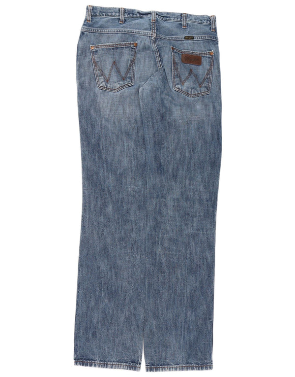 WRANGLER Mens Alaska Straight Jeans W33 L36 Blue Cotton