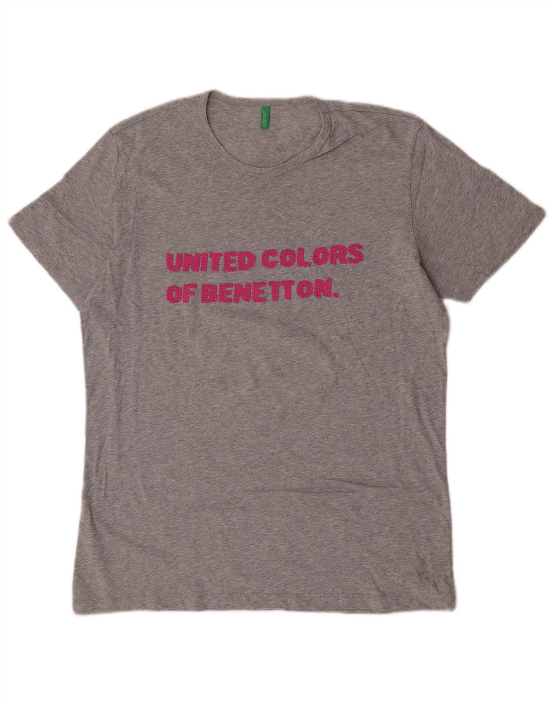Benetton muška majica kratkih rukava s grafičkim motivima, veliki sivi pamuk