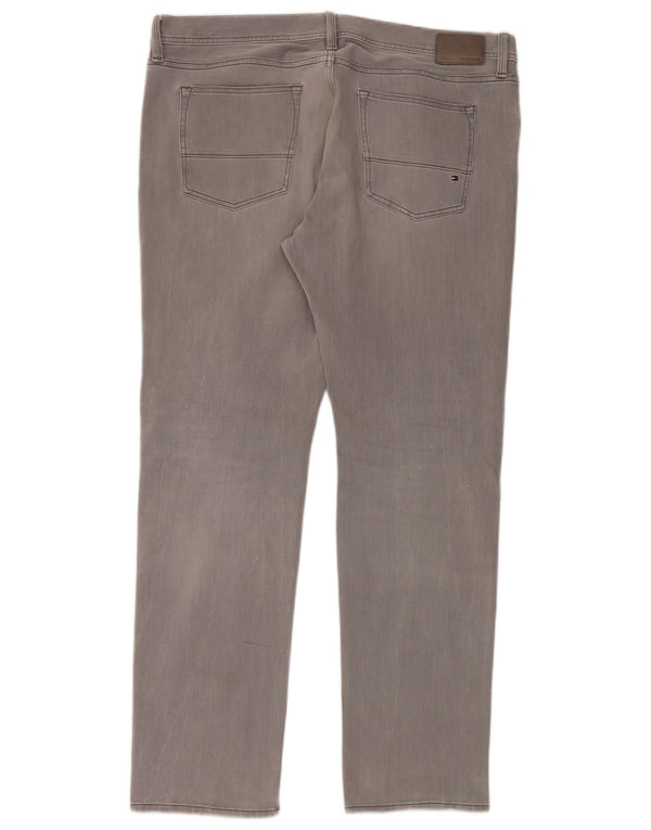 Tommy Hilfiger Mens Bleecker Slim Jeans W38 L34 Sivi pamuk