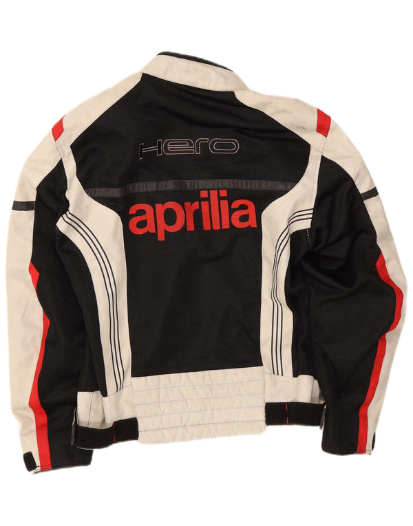 Aprilia muška grafička trkaća jakna UK 38 Medium Black Colourblock poliester