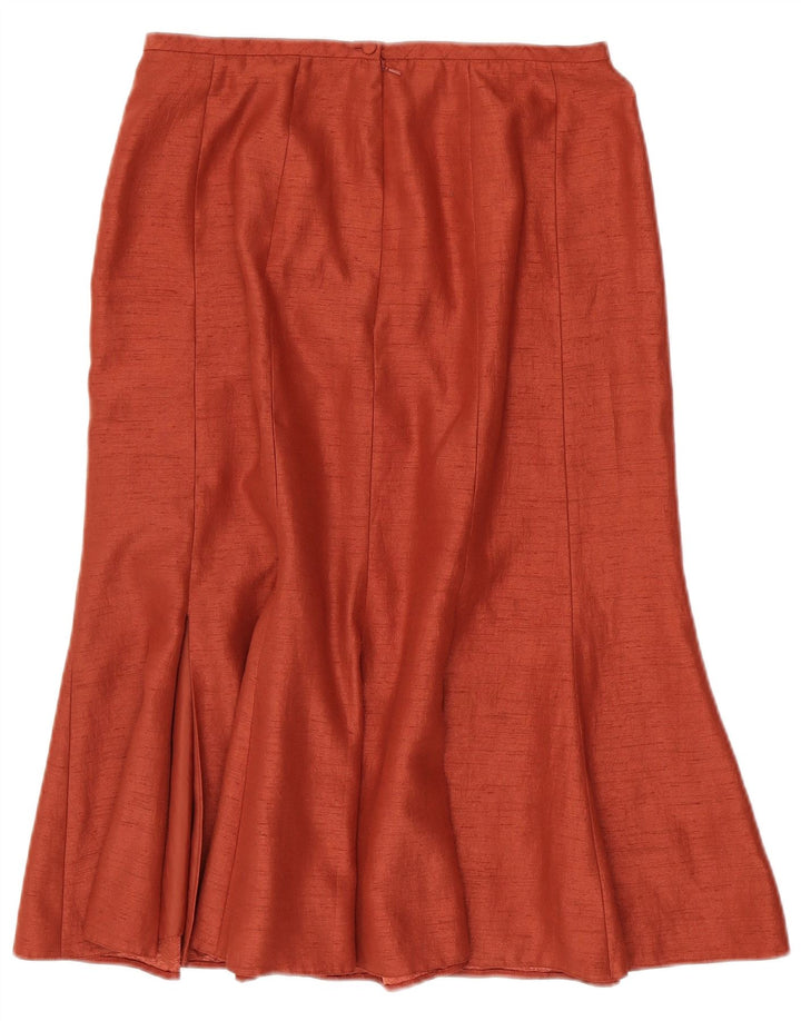 JACQUES VERT Womens Midi Skirt UK 14 Large W32 Brown Polyester
