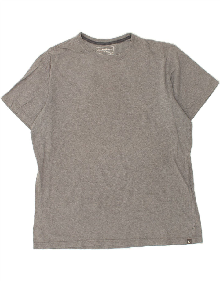 EDDIE BAUER Mens T-Shirt Top XL Grey Cotton Vintage Eddie Bauer and Second-Hand Eddie Bauer from Messina Hembry 