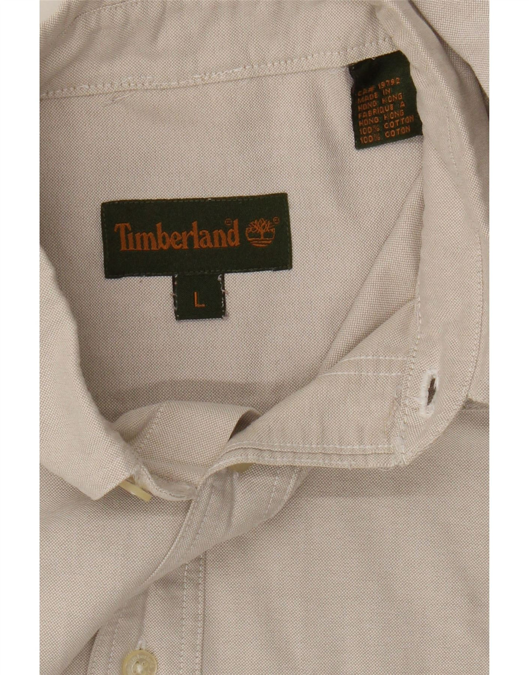 TIMBERLAND Mens Shirt Large Beige Cotton Vintage Timberland and Second-Hand Timberland from Messina Hembry 