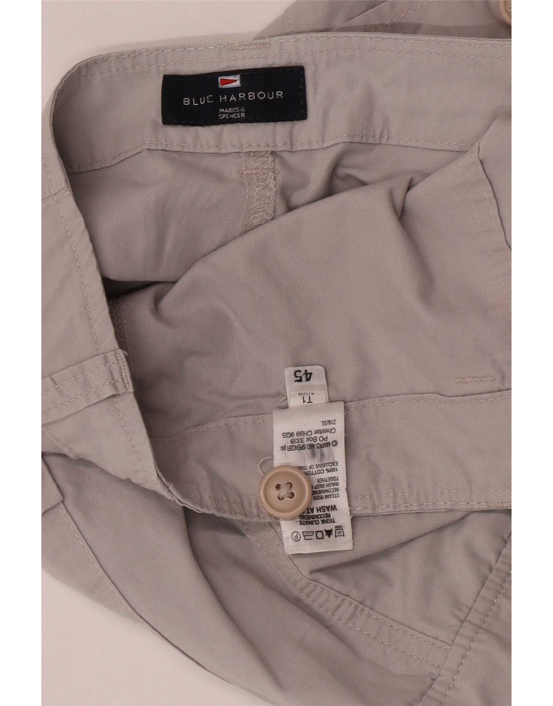 Marks & Spencer muške kratke hlače Blue Harbor Cargo W36 veliki sivi pamuk