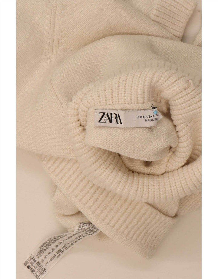 Zara ženski kratki pulover s rol izrezom UK 10 Small Off White