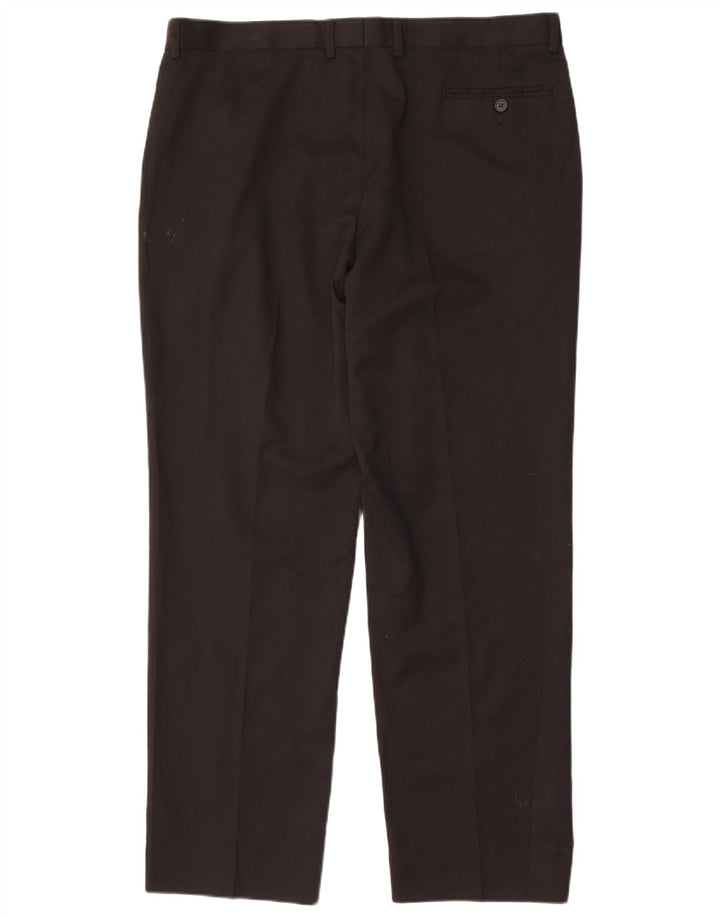 Marks & Spencer muške chino hlače regularnog kroja W38 L31 crni poliester