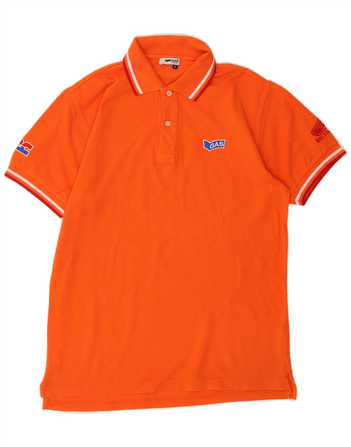 GAS Mens Polo Shirt Medium Orange Cotton Vintage Gas and Second-Hand Gas from Messina Hembry 