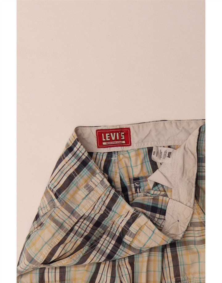 LEVI'S muške kargo kratke hlače W34 pamuk, veliki šareni karo