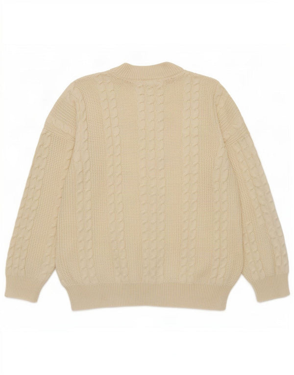 Vintage ženski džemper s okruglim izrezom UK 14 Large Off White