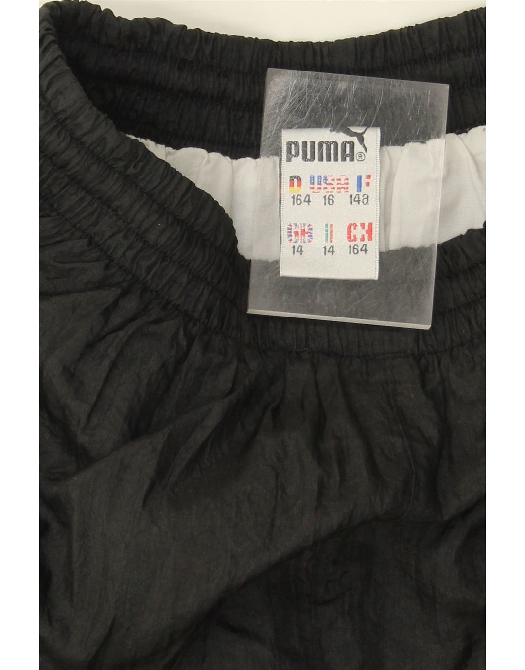 PUMA Boys Tracksuit Trousers Joggers 13-14 Years Black Polyamide Vintage Puma and Second-Hand Puma from Messina Hembry 