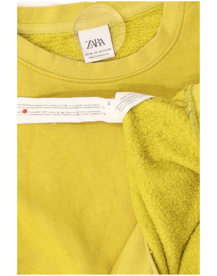 Zara muški džemper srednje žute boje od pamuka