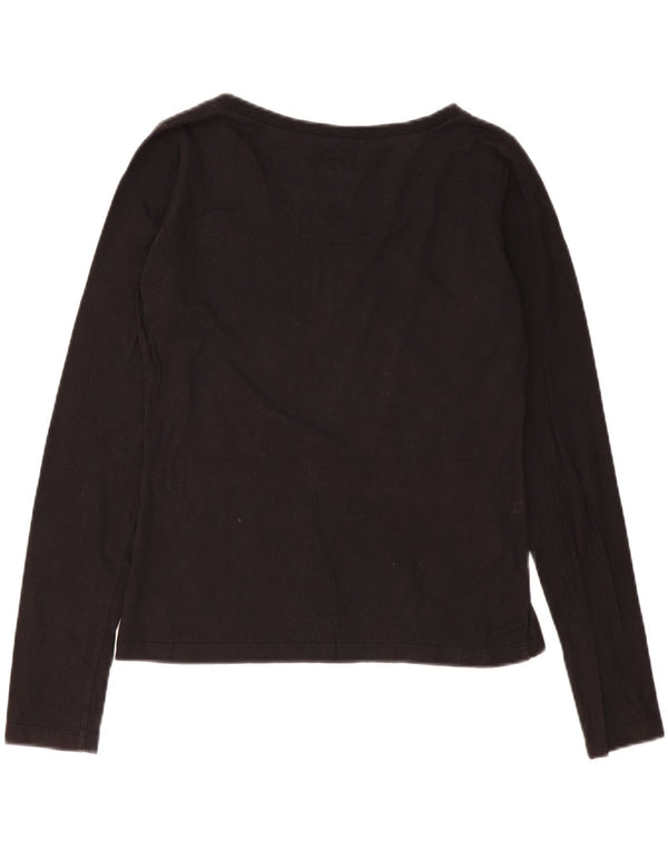 Armani Jeans Ženska majica dugih rukava s grafikom UK 16 velika crna