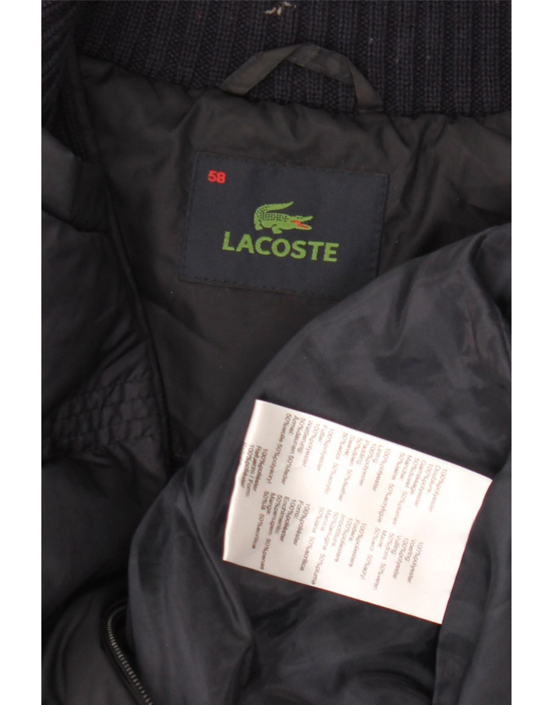 Lacoste muška podstavljena jakna IT 58 3XL tamnoplavi poliester