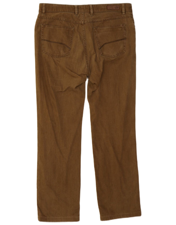 Bugatti muške ravne ležerne hlače IT 54 2XL W36 L30 kaki pamuk