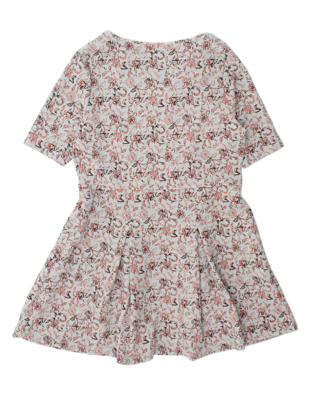 NEXT Womens A-Line Dress UK 18 XL Grey Floral Polyester Vintage Next and Second-Hand Next from Messina Hembry 