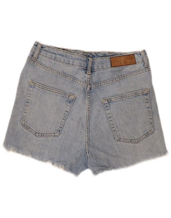 Topshop ženske kratke traper kratke hlače za mame UK 10 male W28, plavi pamuk