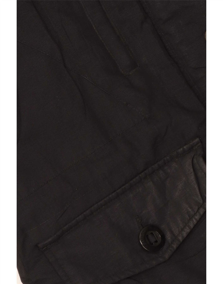 Superdry ženska jakna parka s kapuljačom UK 12 Srednje crni najlon