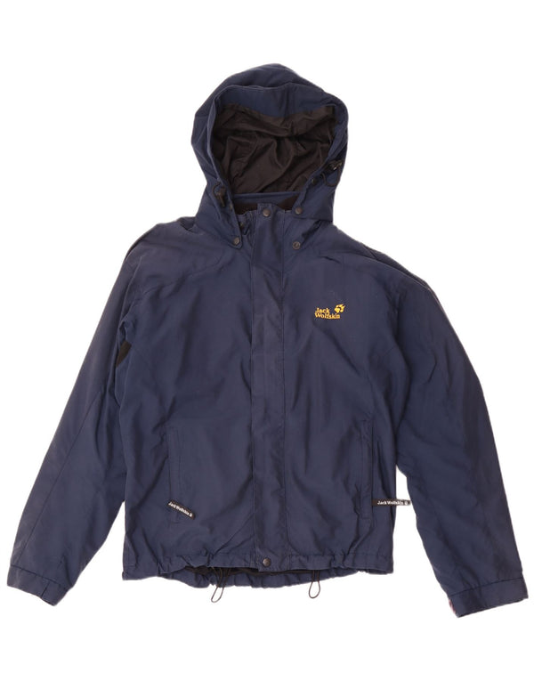 Jack Wolfskin muška kišna jakna s kapuljačom UK 38 srednje tamnoplave boje