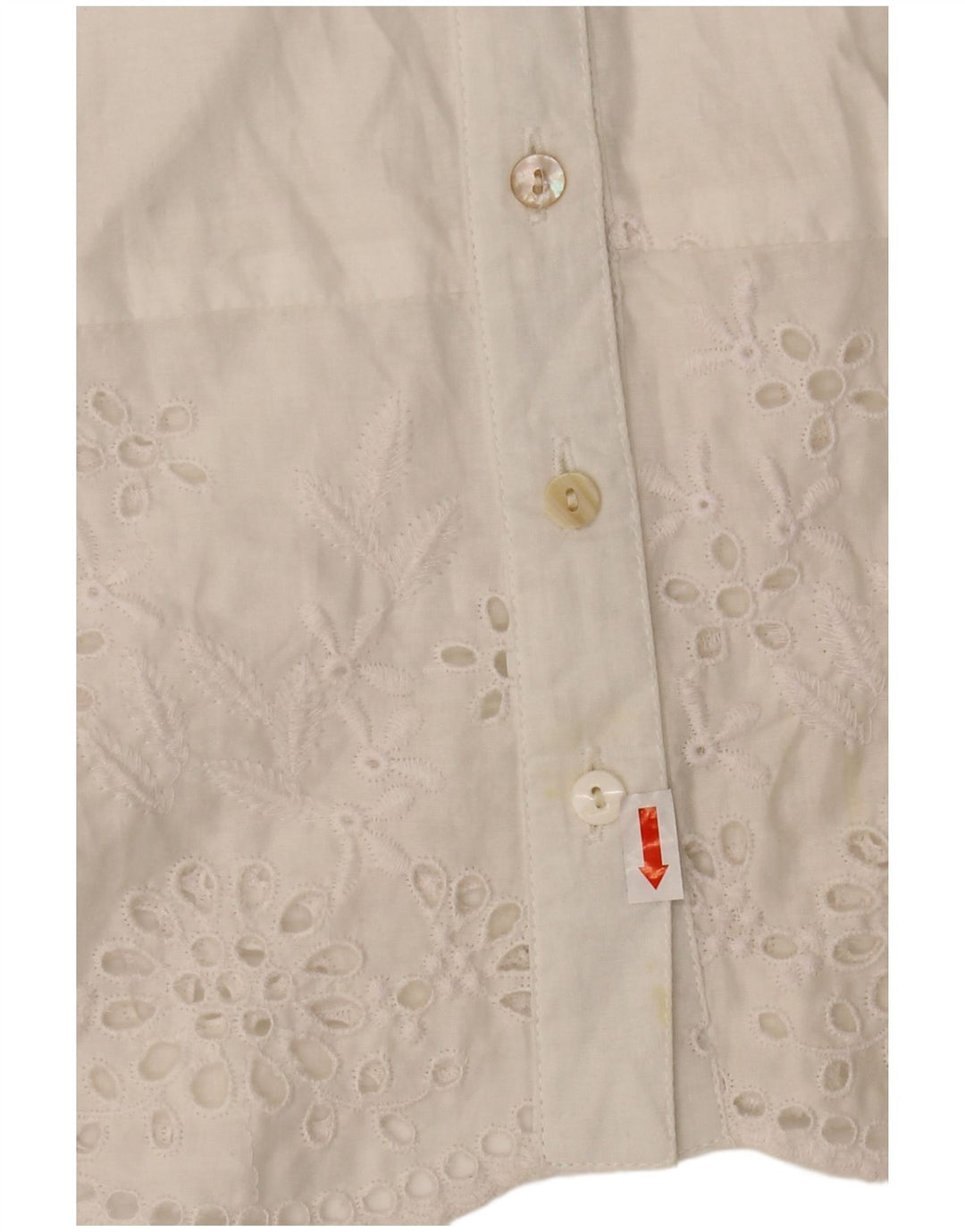 WAREHOUSE Ženska košulja kratkih rukava UK 10 Mali bijeli poliester