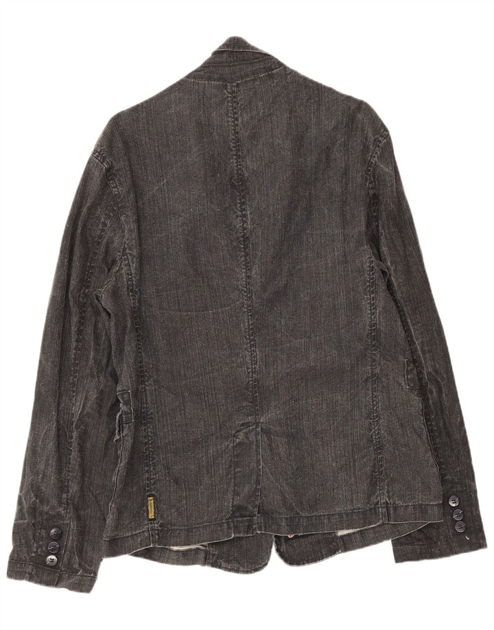 Armani Jeans muška traper jakna s 3 gumba IT 50 srednje siva lanena