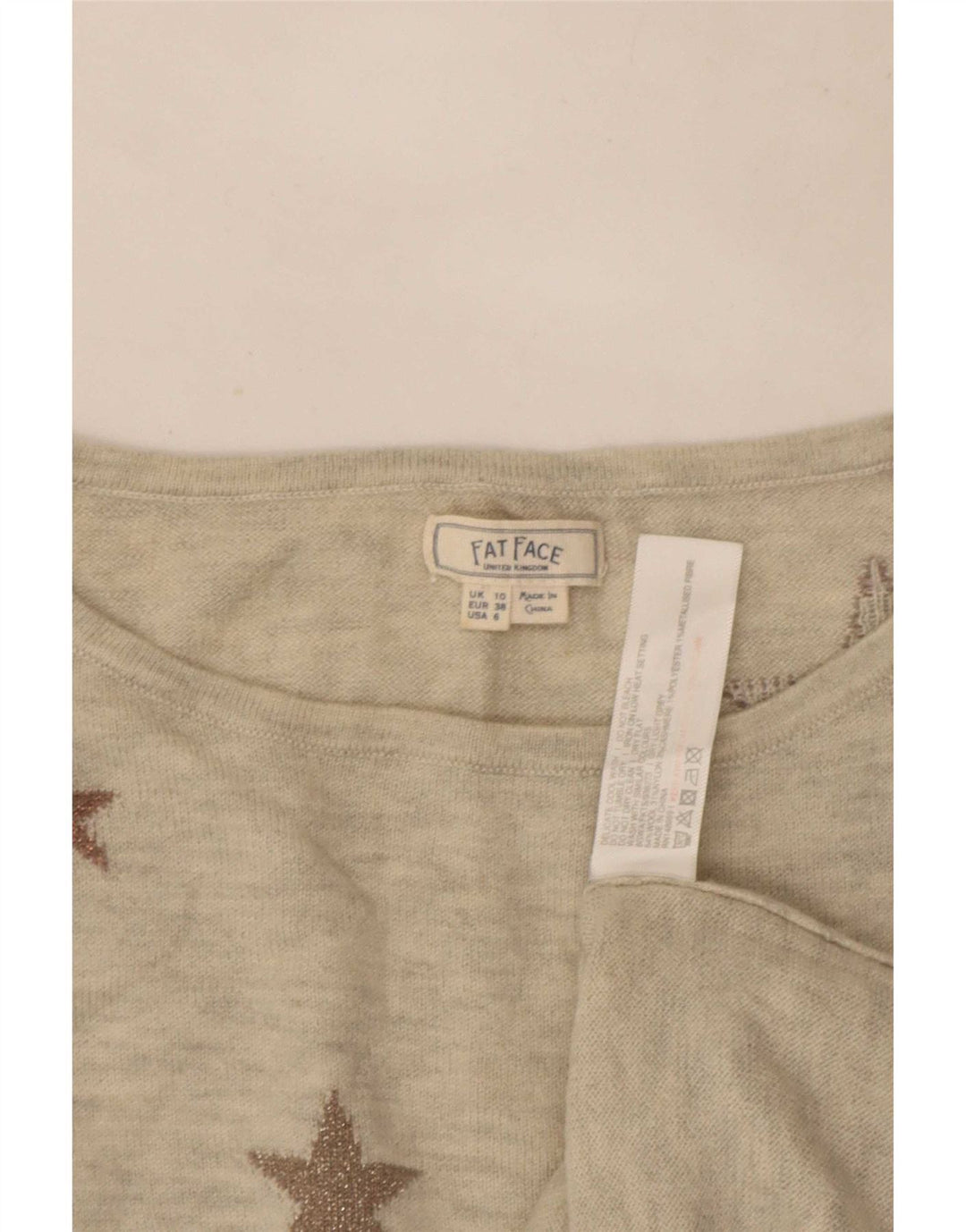 Fat Face ženski džemper s lađastim izrezom UK 10 Small Gray
