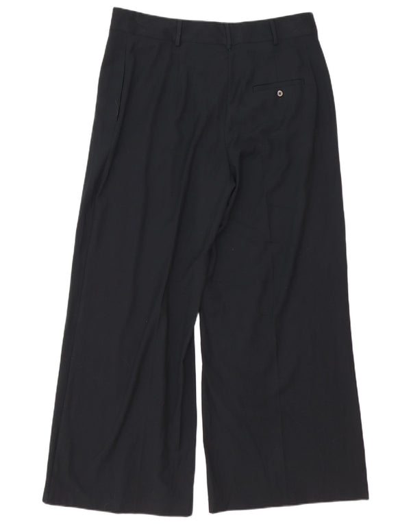 Marks & Spencer ženske široke chino hlače UK 14 Large W32 L28 crne