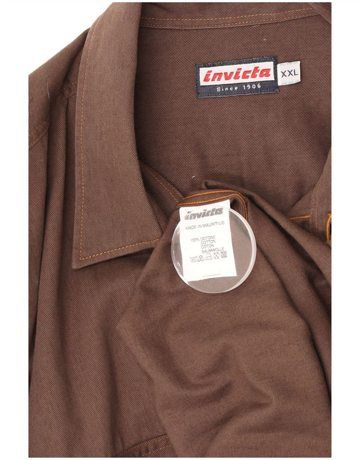 Invicta muška košulja 2XL smeđi pamuk