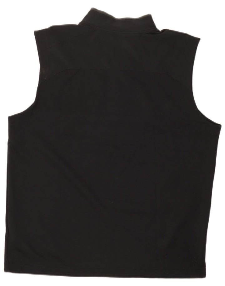 Veliki crni poliesterski prsluk Nike Dri Fit s izrezom i patentnim zatvaračem