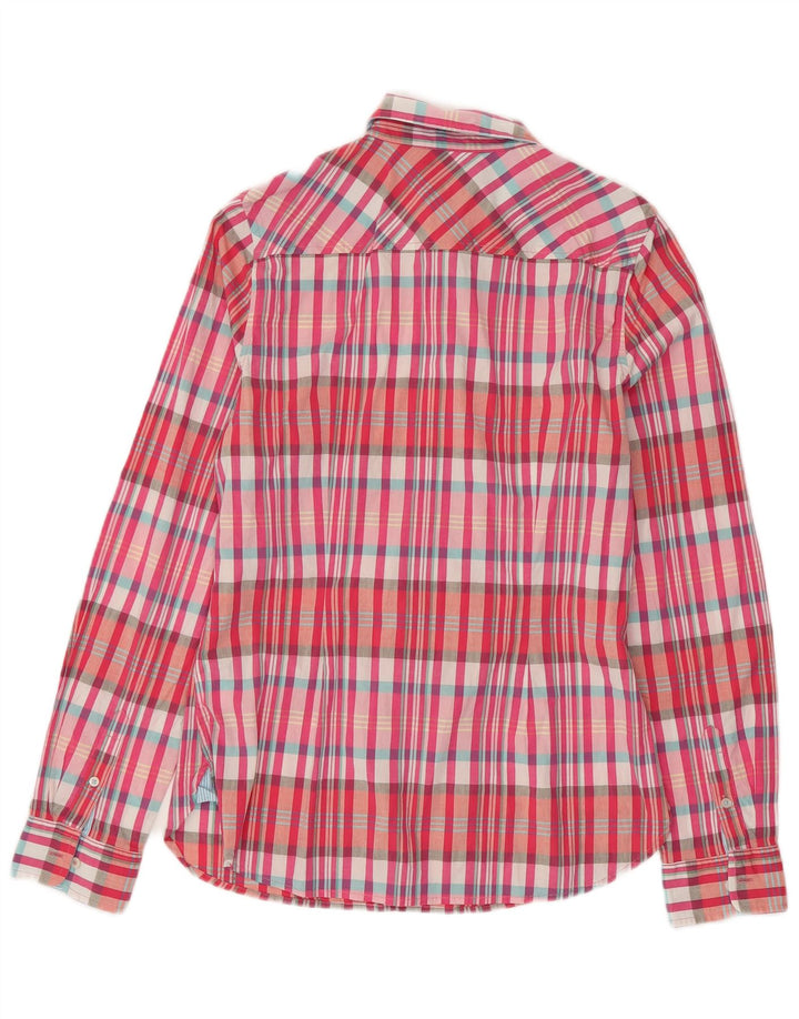 TOMMY HILFIGER Ženska pripijena košulja US 8 Srednje ružičasta karirana pamuk