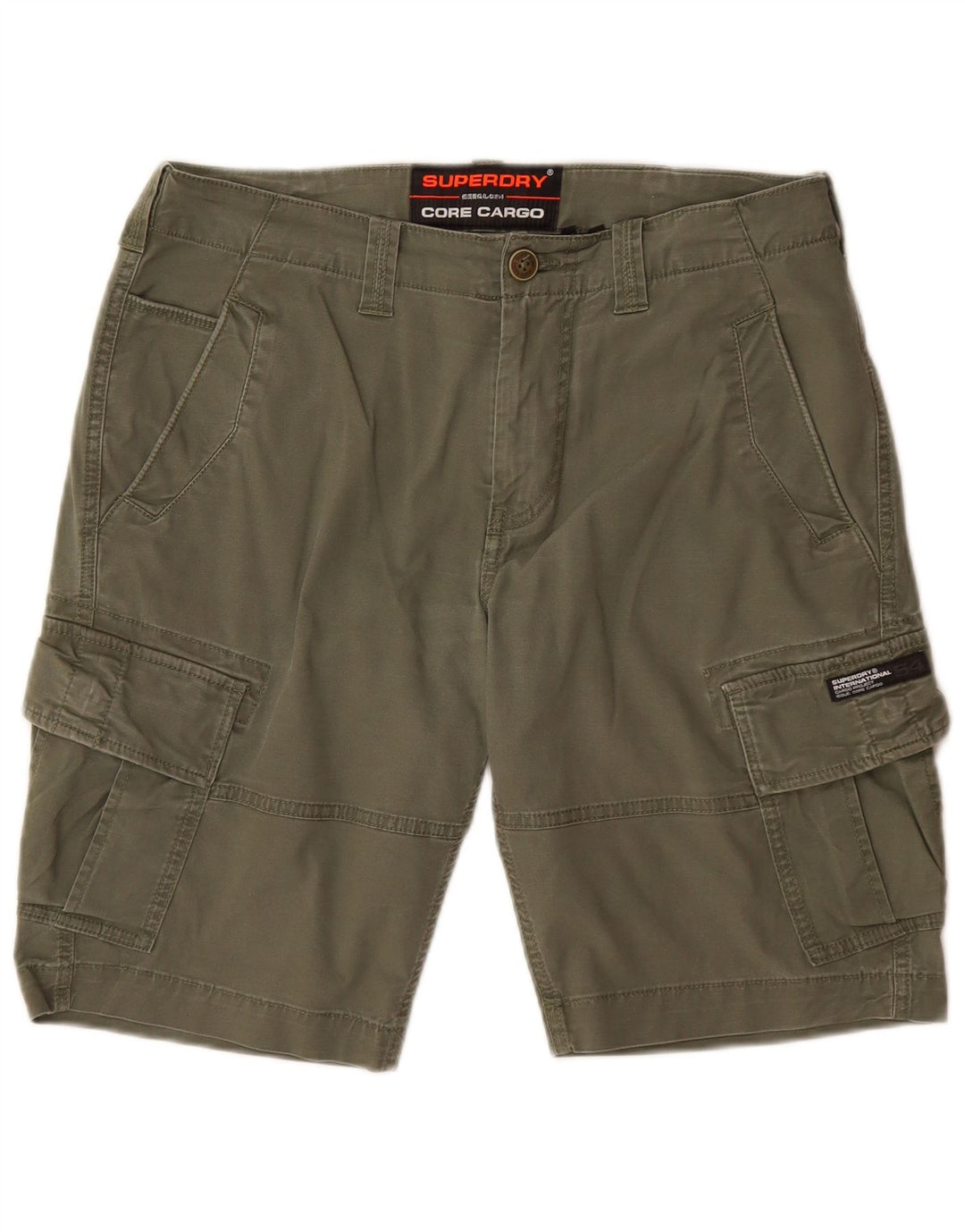 Superdry muške kargo kratke hlače W32, srednji kaki pamuk